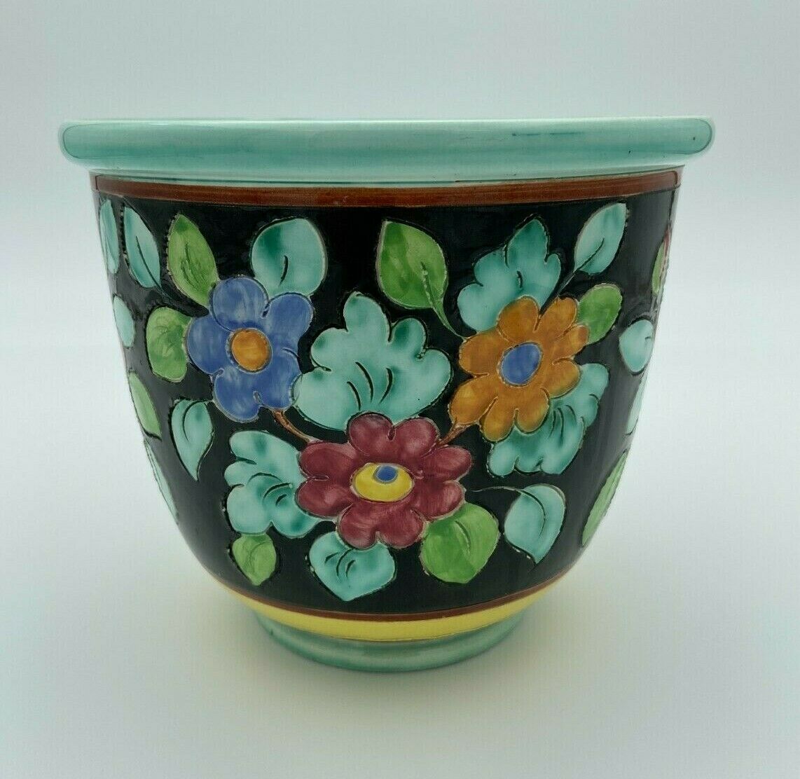 Cerart monaco cerart 3,811 polychrome decor floral 1950