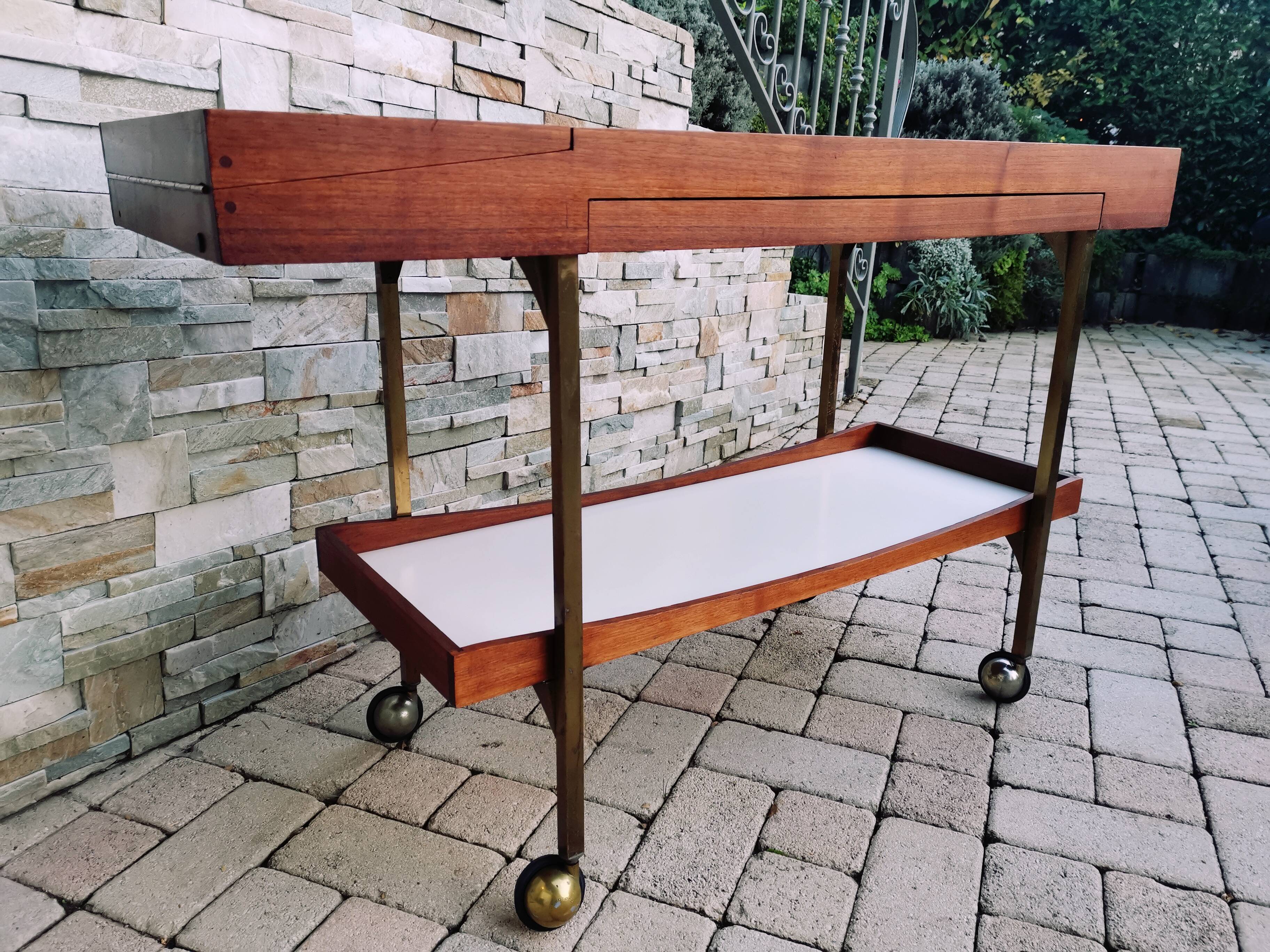 Rolling dessert bar server by Paul McCobb for Salton Hotray