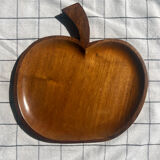 Midcentury Teak Apple Shaped Tray