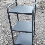 Small gray bedside table, in iron