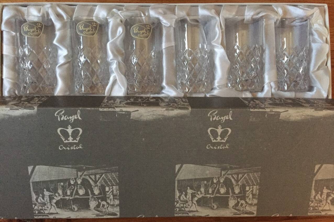 Set of 6 crystal liquor glasses - Bayel