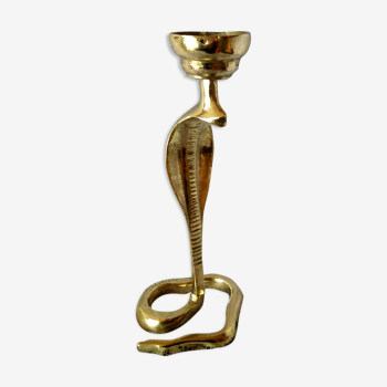 Bougeoir bronze doré, style égyptien