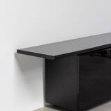 Giotto Stoppino for Acerbis Black Sheraton Sideboard Italy 1980s