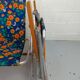 Pair of folding armchairs vintage camping Pouch DDR flowery
