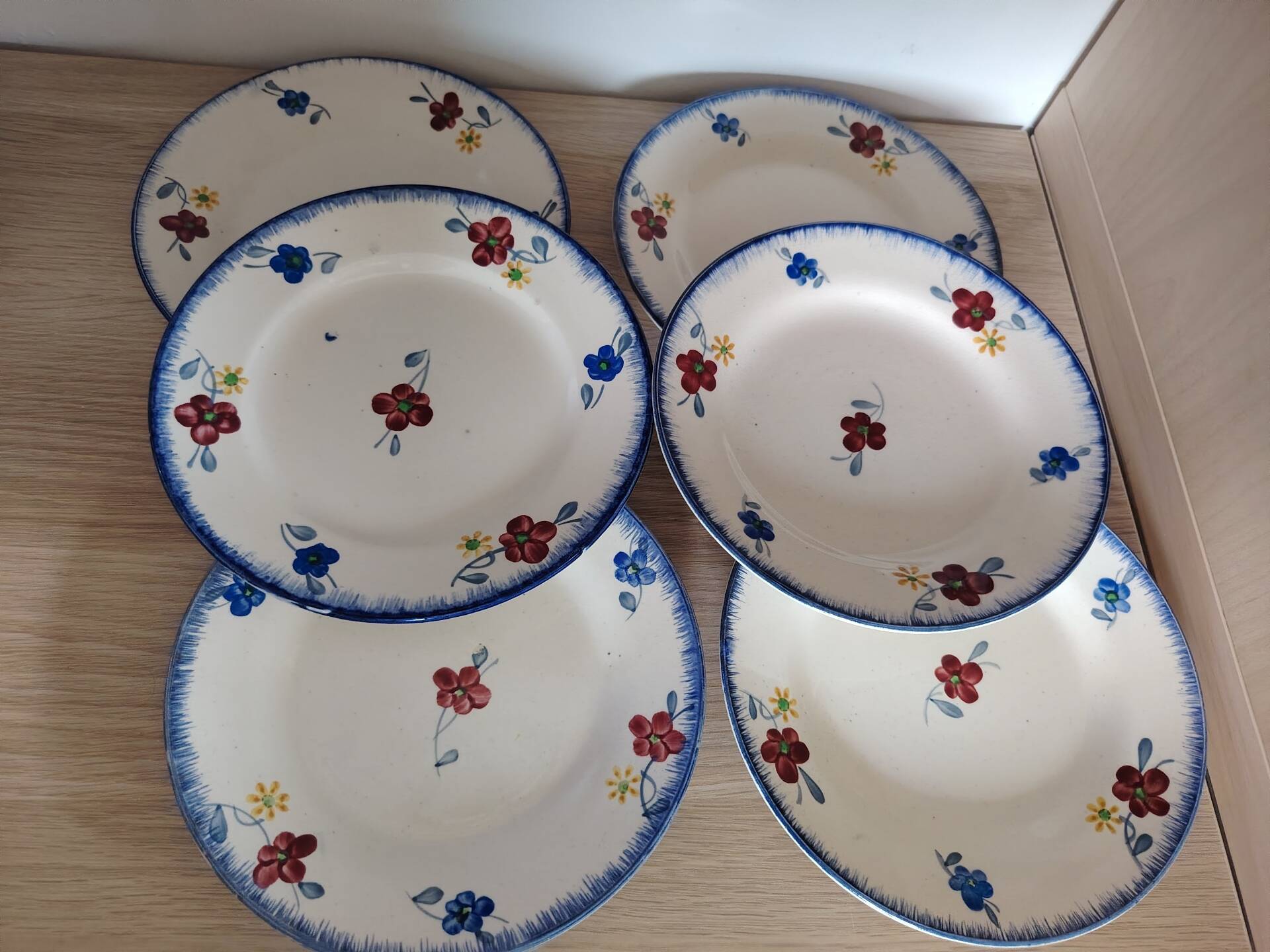 6 dessert plates Mary-Lou Digoin Sarreguemines