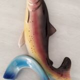 Vintage earthenware fish bottle