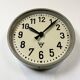 Industrial factory wall clock from Pragotron 1950s