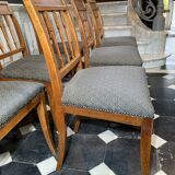 Series of 6 chairs at the etruscan directoire d'epoque in mahogany, 1800