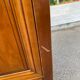 Armoire meuble tv bonnetière en merisier massif 80s