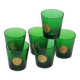 6 water glasses of green colors in very good