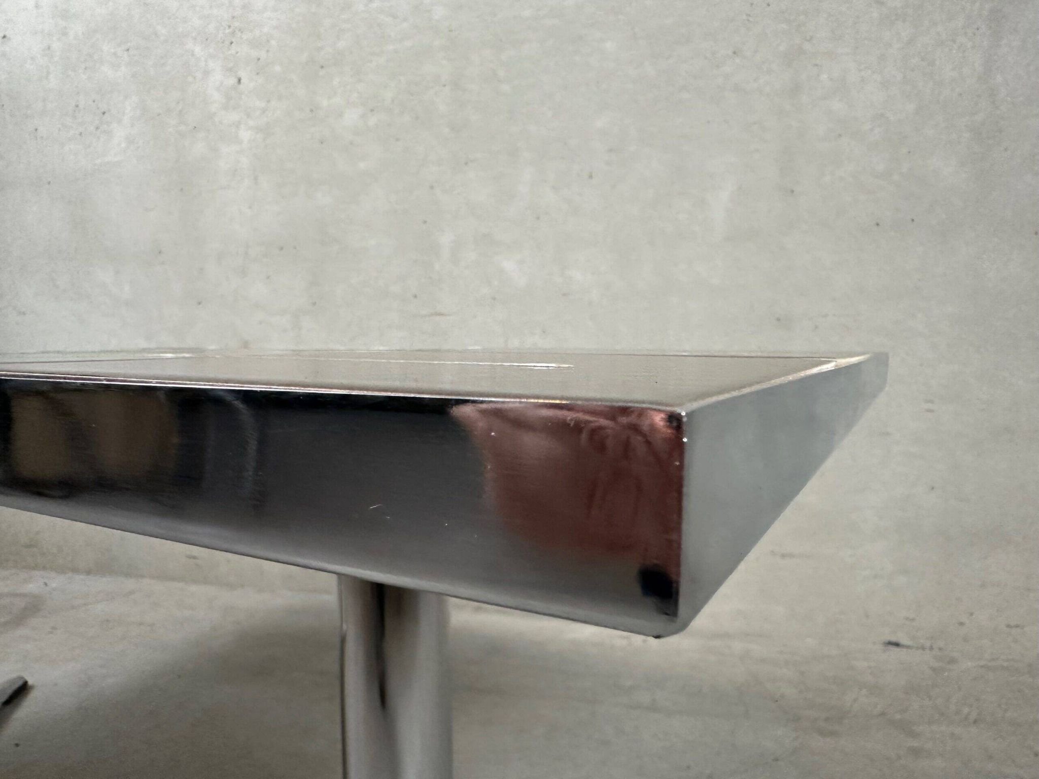 Mid-century coffee table – ceramic and chrome