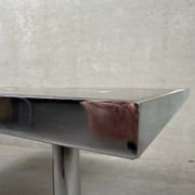 Mid-century coffee table – ceramic and chrome