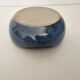Blue ceramic catchall ashtray in a free form, signed CH.