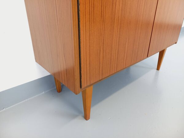 Meuble bibliothèque de rangement vintage style scandinave en mélaminé et teck des années 60