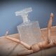 Old rectangular whisky carafe