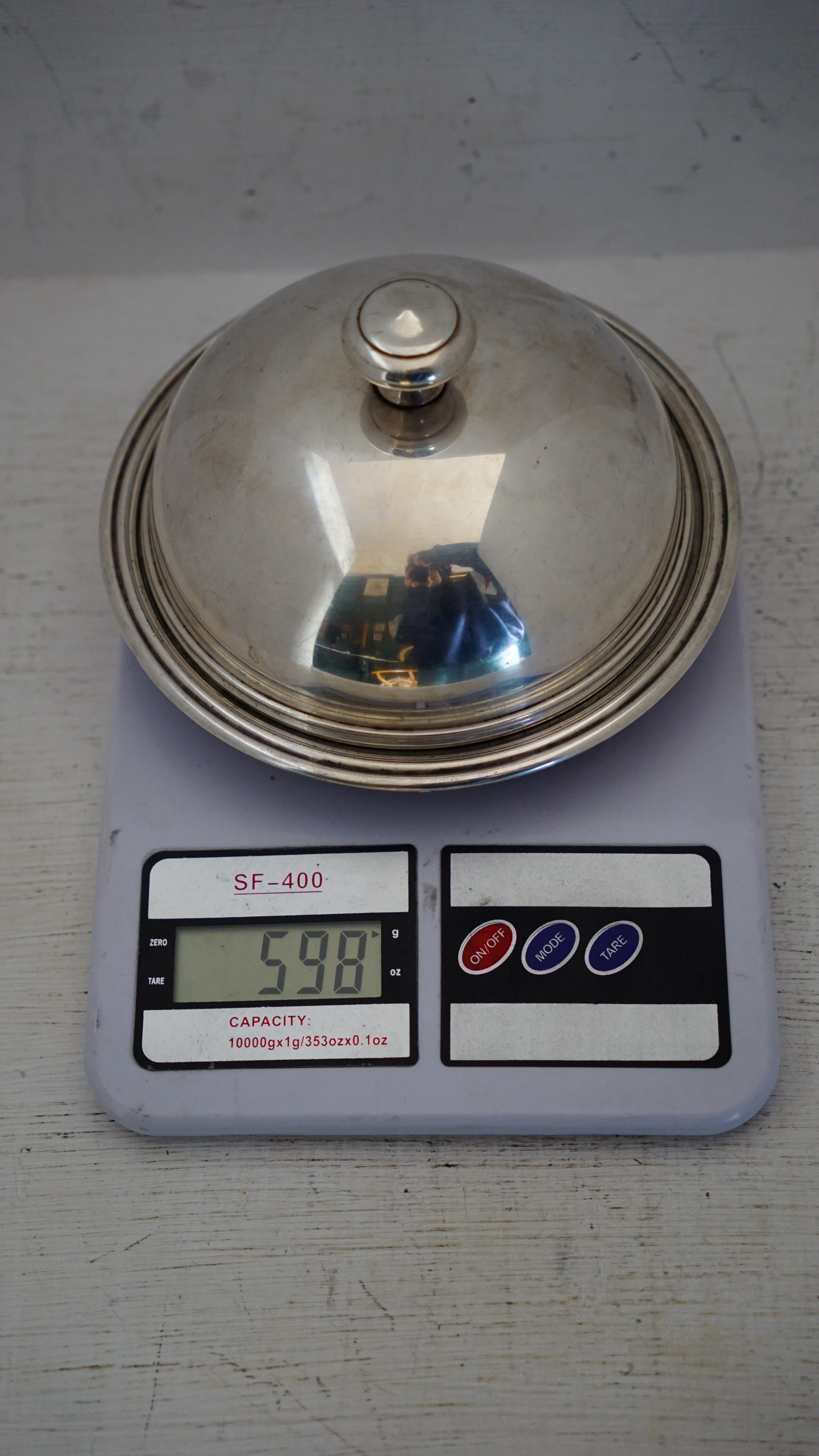 Butter dish and toaster English silverware