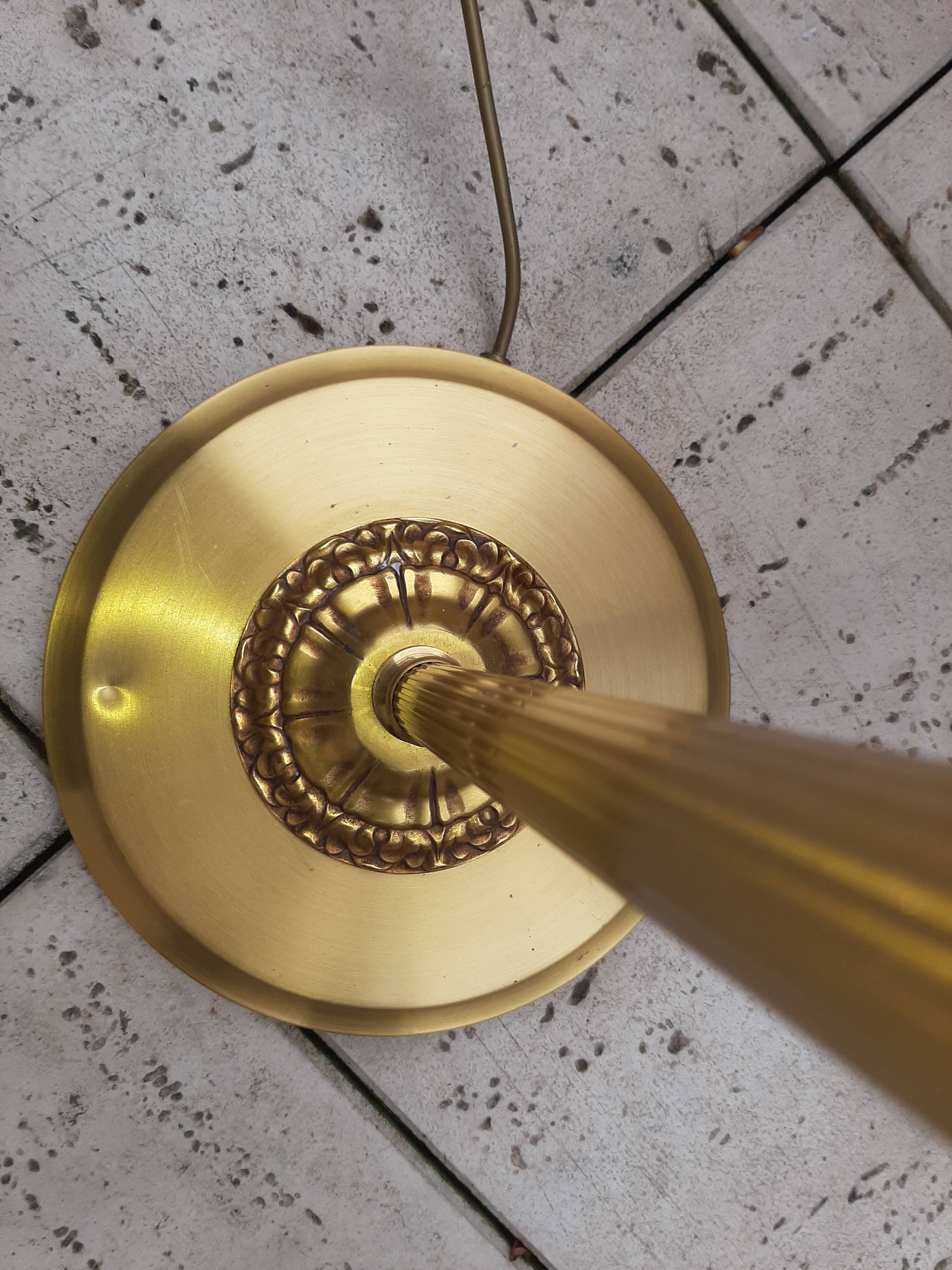 Halogen gilded bronze floor lamp Louis XVI Lucien Gau