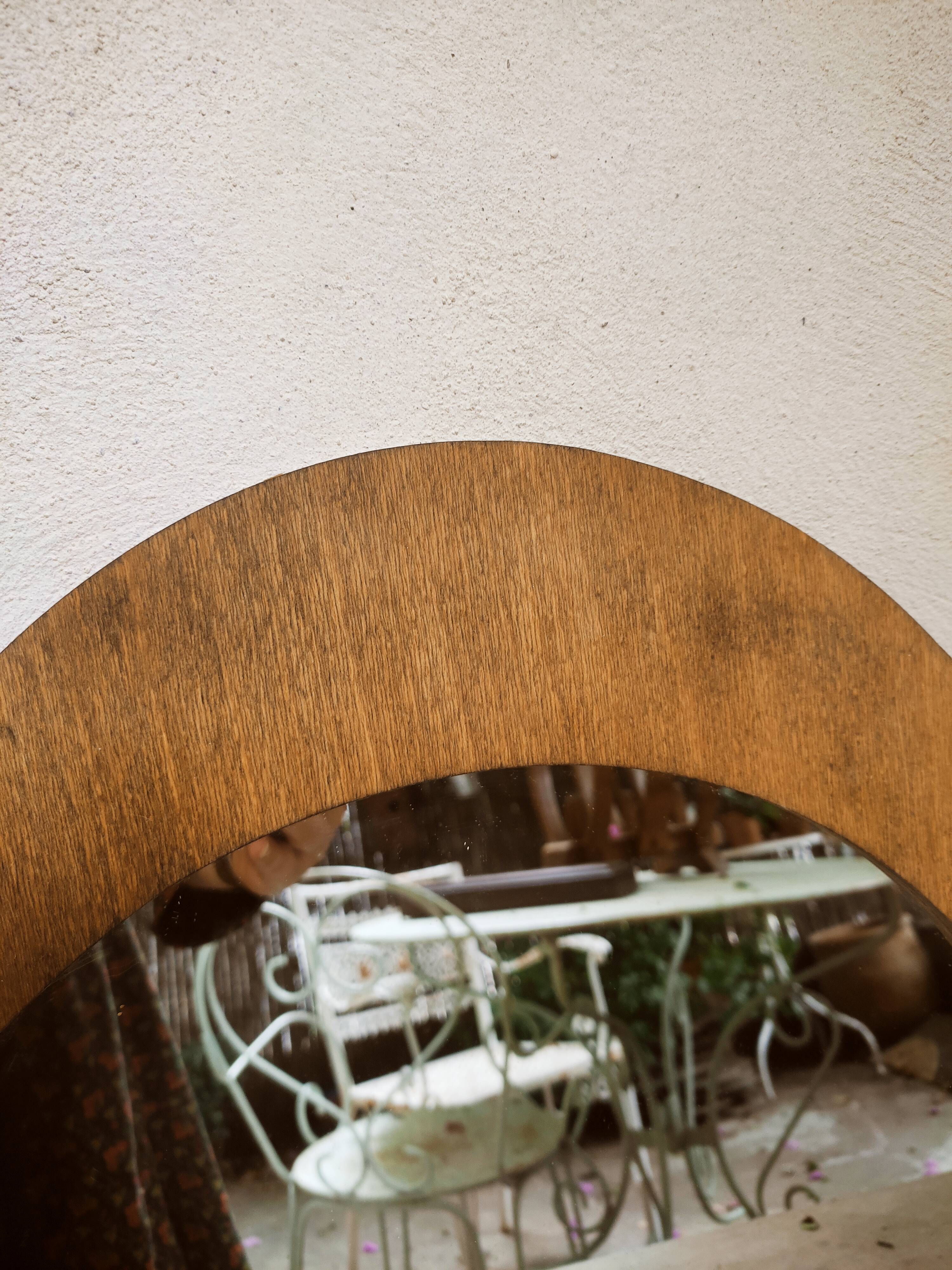 Scandinavian wooden mirror 49x39