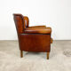 Vintage sheep leather wingback armchair zuna