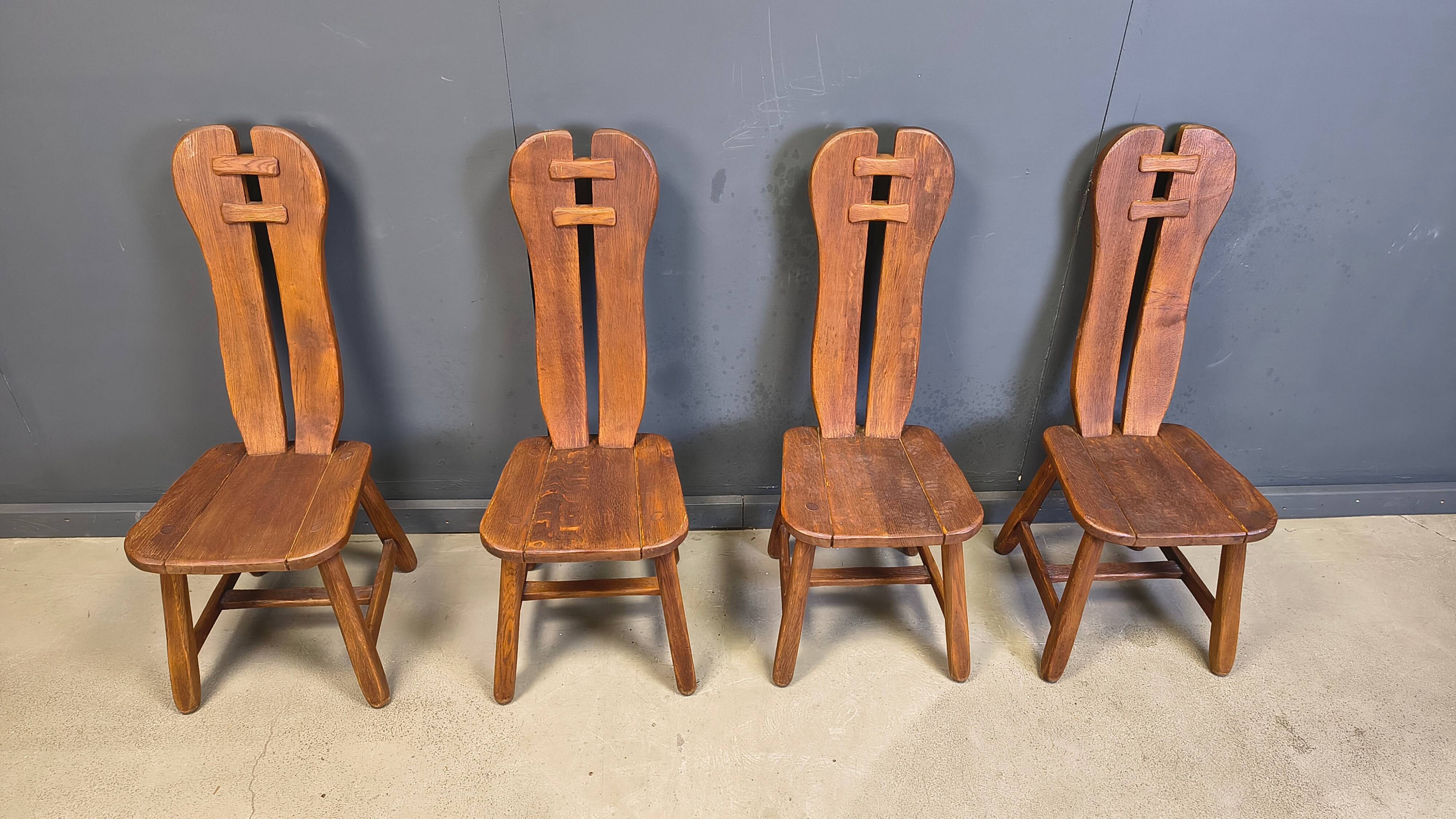 Vintage dining chairs by Depuydt, Belgium, 1960s