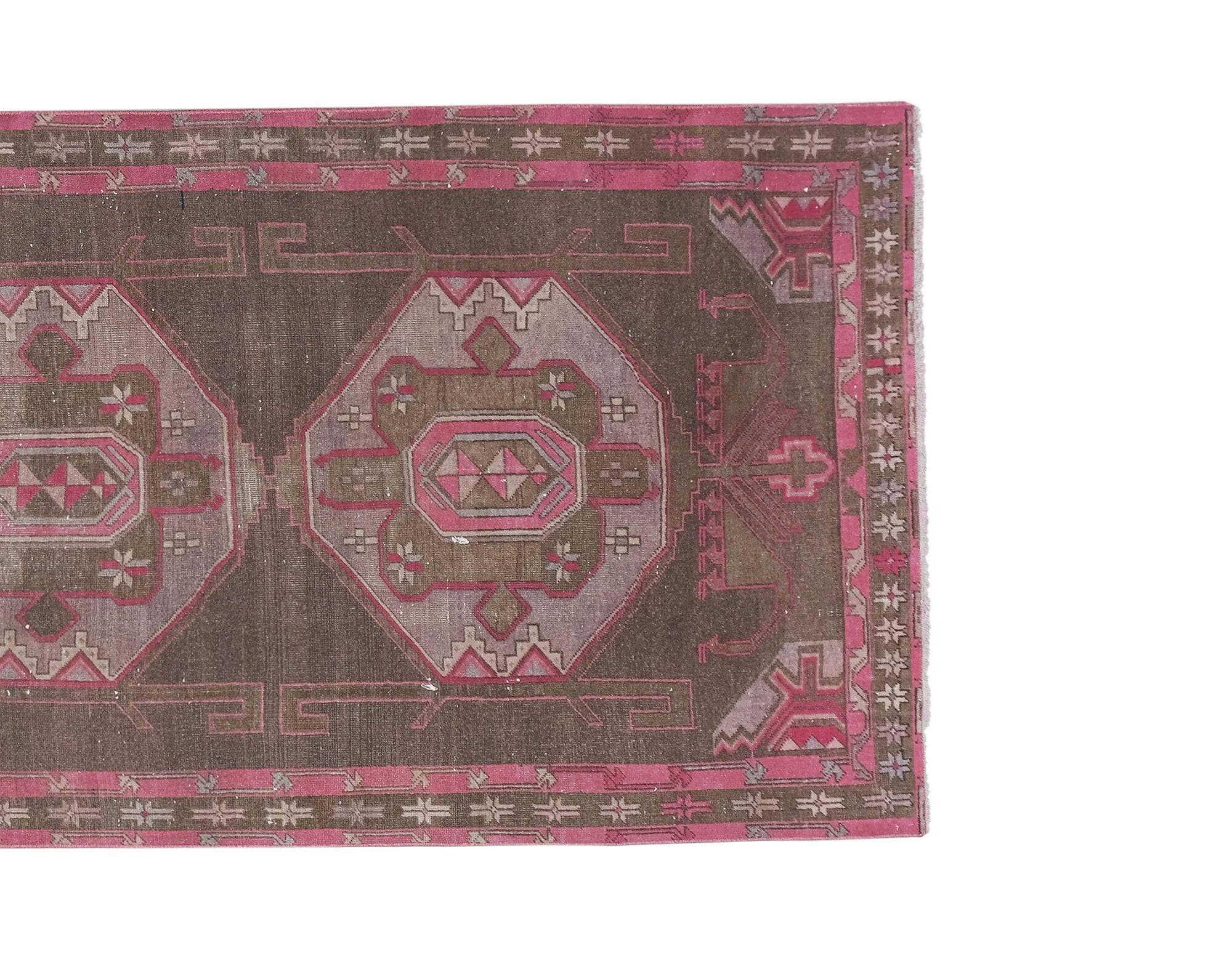 Vintage Turkish hallway rug 115x302 cm