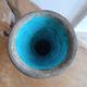 Ugo zaccagnini turquoise ceramic vase with dragon decoration