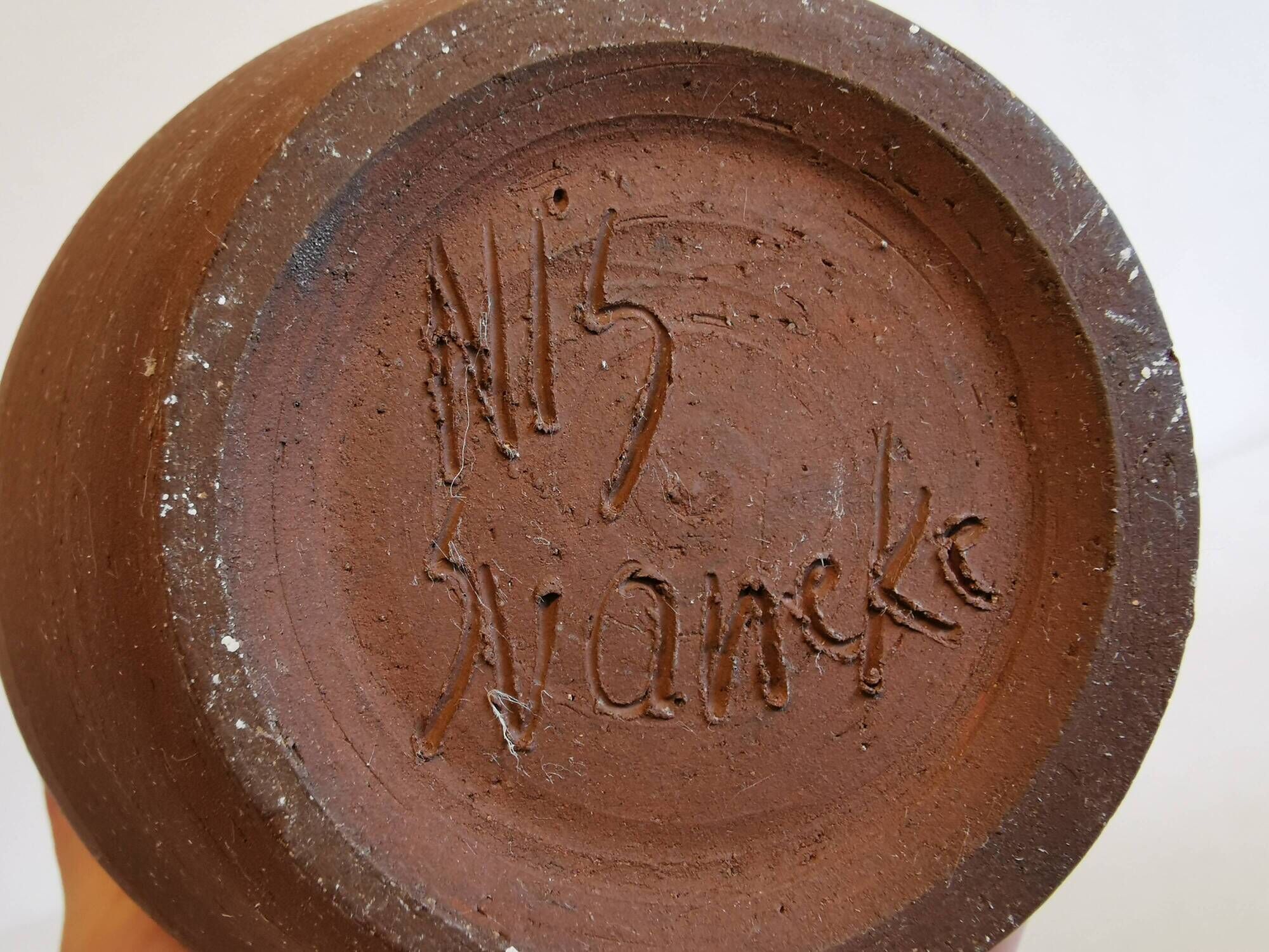 Ceramic vase from the 1960-1970s, made by Nis Staugaard, Svaneke - Bornholm Denmark.