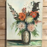 Painting bouquet dahlias