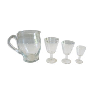 Service de 33 verres - carafe