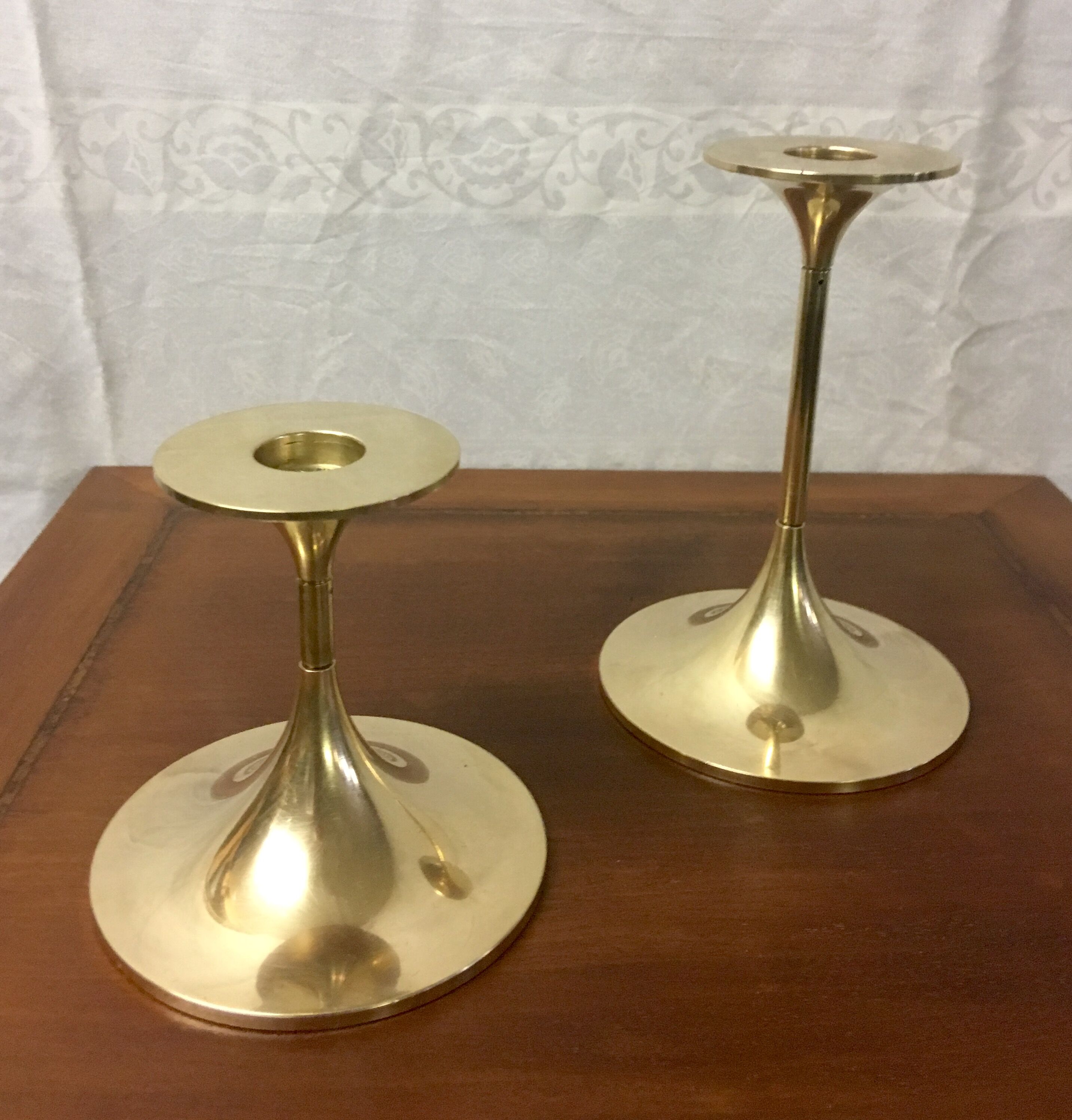 Scandinavian design candlestick duo - 1960s