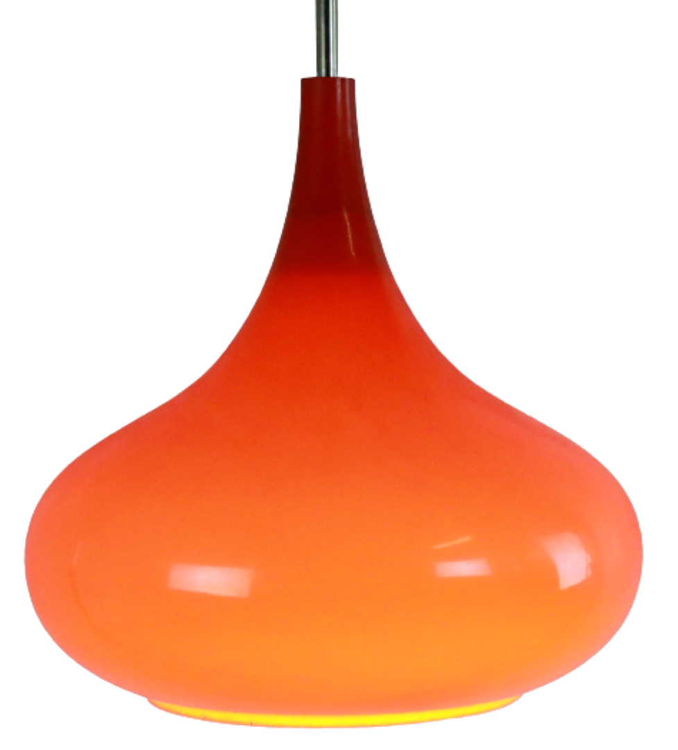 Glass pendant lamp orange