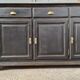 Three-door cabinet three drawers patina black
