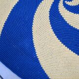 Tapis contemporain ora tressé en coton (77cm), édition unique