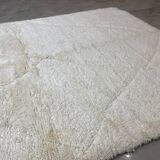 Beniouarain white wool carpet 160x260cm
