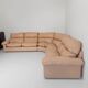 Canapé modulable vintage en cuir des années 1970, couleur blush, par Tito Agnoli pour Poltrona Frau, modèle Petronio, design mid-century, mobilier de luxe