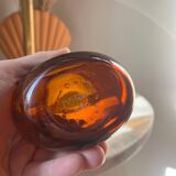 C. Morin, Dieulefit. Vase en verre signé