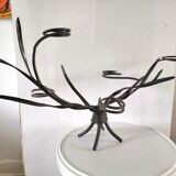 Vintage steel photophore holder 70s
