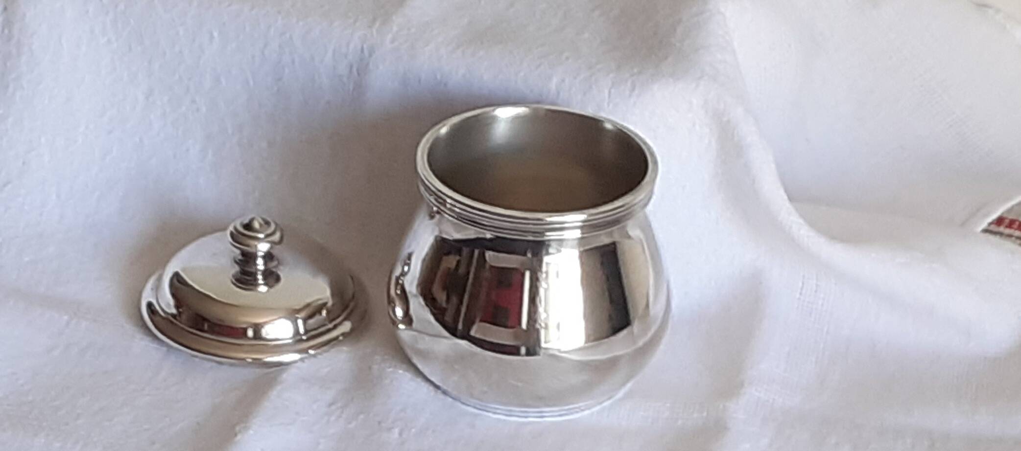 Silver-plated sugar bowl