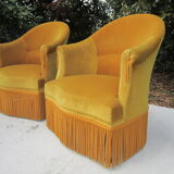 Pair of armchairs velvet Toad