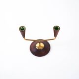 Teak candlestick, Danish design, 1970s, made in Denmark