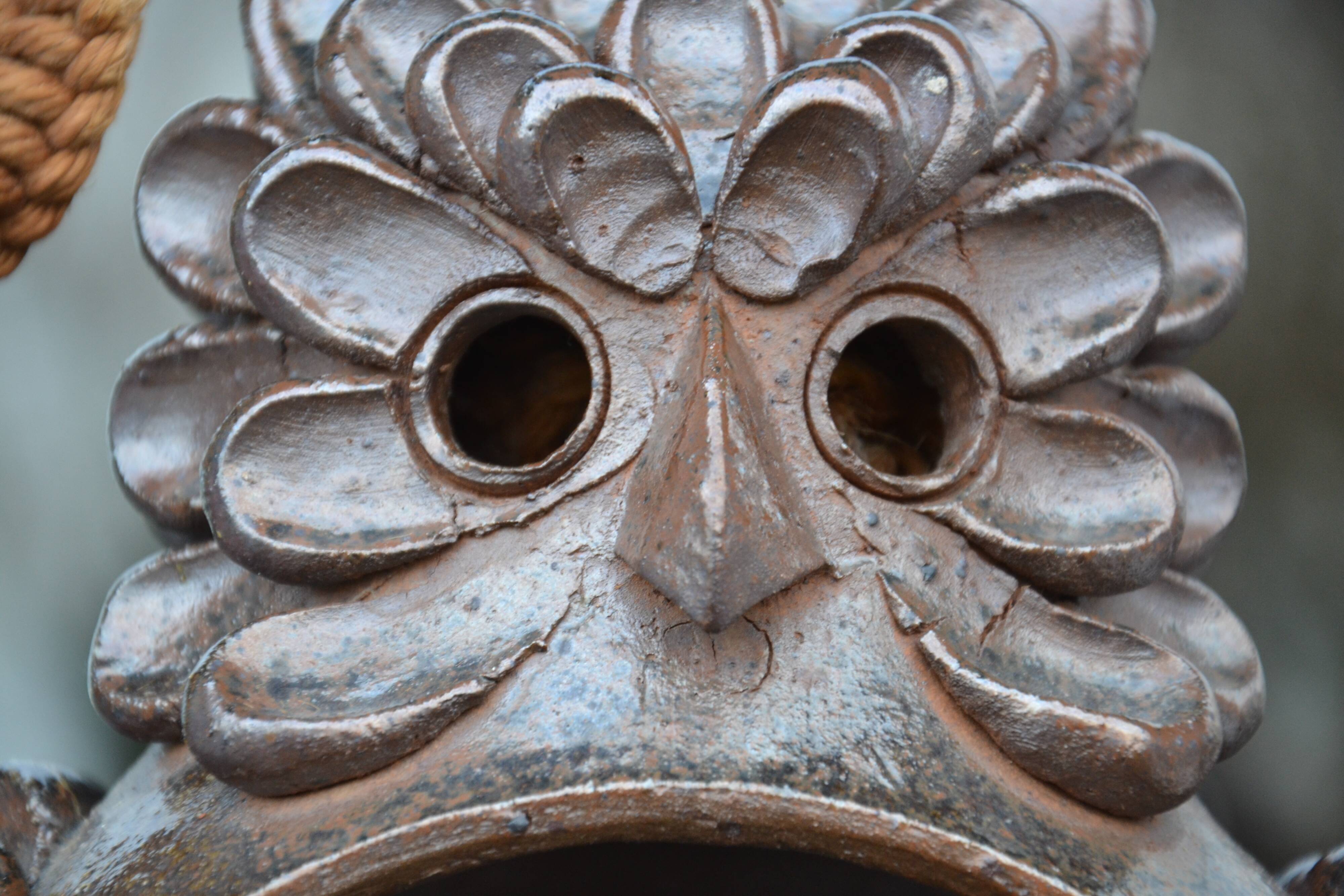 Sculpture/Owl Lantern ceramic 1950s