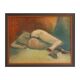Figurative painting signed Marais, France, 1970s