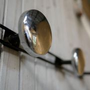 Coat rack wall vintage metal three hooks