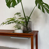 Vintage Danish bench with planter in teak