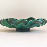 Fruit bowl or woven ceramic pocket tray signed Ceramid 1960s Diameter 32.3 m