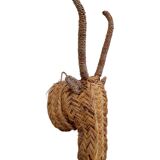 Tête d'antilope / Fait main / Rotin / Osier