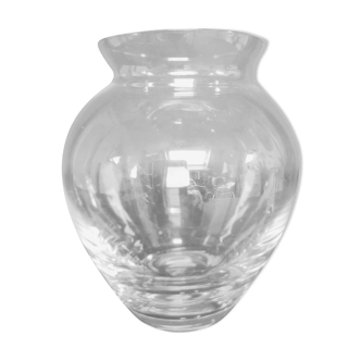 Vase verre irisé