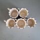 Set of 5 glazed ceramic coffee mugs