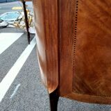 Chest of drawers old marquetry marble top style louis xvi