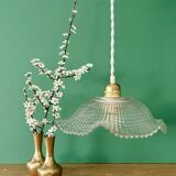 Vintage glass pendant light - tableware collection -